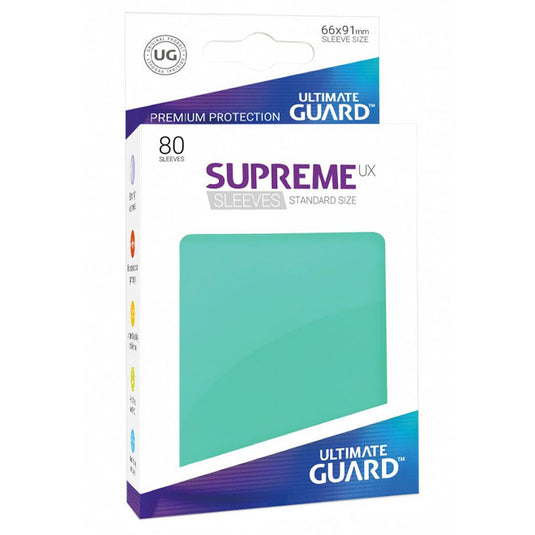 Ultimate Guard - Supreme UX Sleeves Standard Size - Turquoise (80 Sleeves)