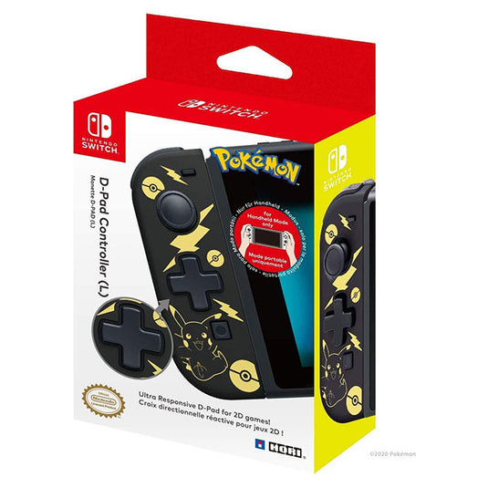 Hori - Pokemon - Nintendo Switch D-Pad Joycon - Gold/Black Pikachu
