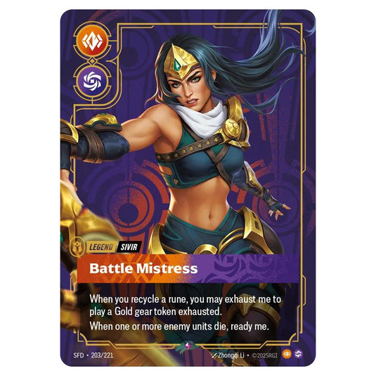 Riftbound: League of Legends TCG - Spiritforged - Sivir - Battle Mistress - 203/221