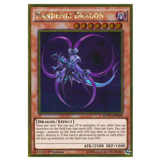 Yu-Gi-Oh! - Yu-Gi-Oh! The Dark Side of Dimensions Movie Pack - Gold Edition - Pandemic Dragon (Gold Rare) MVP1-ENG06