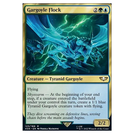 Magic The Gathering - Universes Beyond - Warhammer 40k - Gargoyle Flock - 123/168