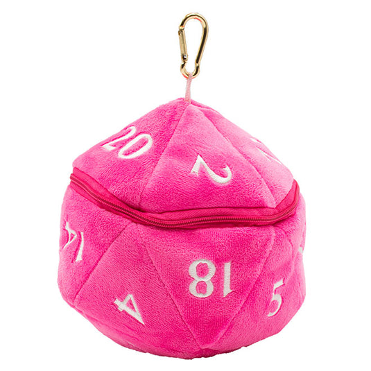 Ultra Pro - Plush D20 Dice Bag - Hot Pink