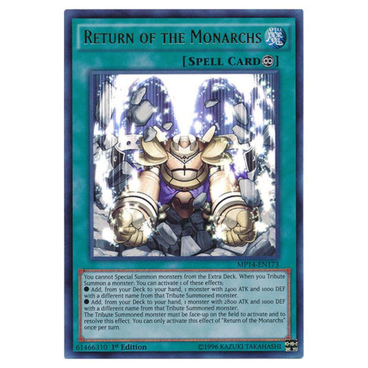 Yu-Gi-Oh! - 2014 Mega-Tin Mega Pack - Return of the Monarchs (Ultra Rare) MP14-EN173