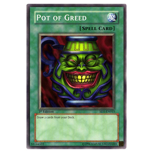Yu-Gi-Oh! - Structure Deck - Dragon\\'s Roar - Pot of Greed (Common) SD1-EN015