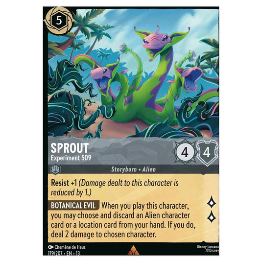 Lorcana - Attack of the Vine! - Sprout - Experiment 509 (Rare) - 179/207