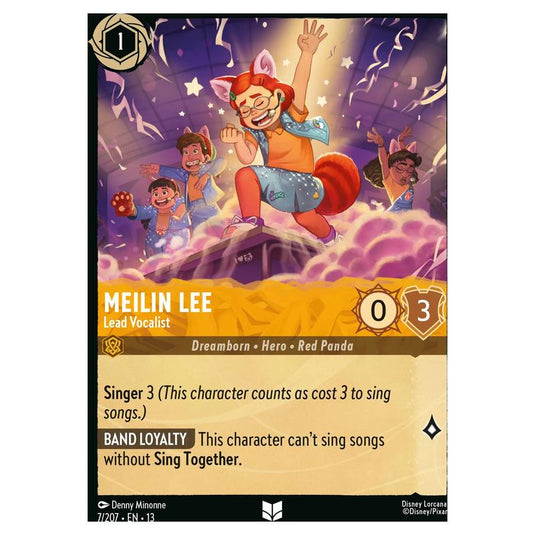 Lorcana - Attack of the Vine! - Meilin Lee - Lead Vocalist (Uncommon) - 7/207
