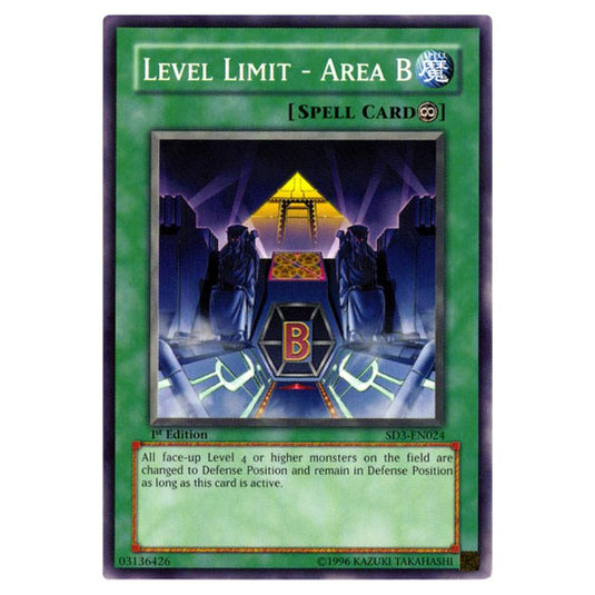 Yu-Gi-Oh! - Structure Deck - Blaze of Destruction - Level Limit - Area B (Common) SD3-EN024