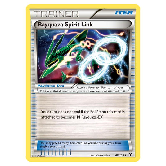 Pokemon - XY - Roaring Skies - Rayquaza Spirit Link - 87/108 (Reverse Holo)