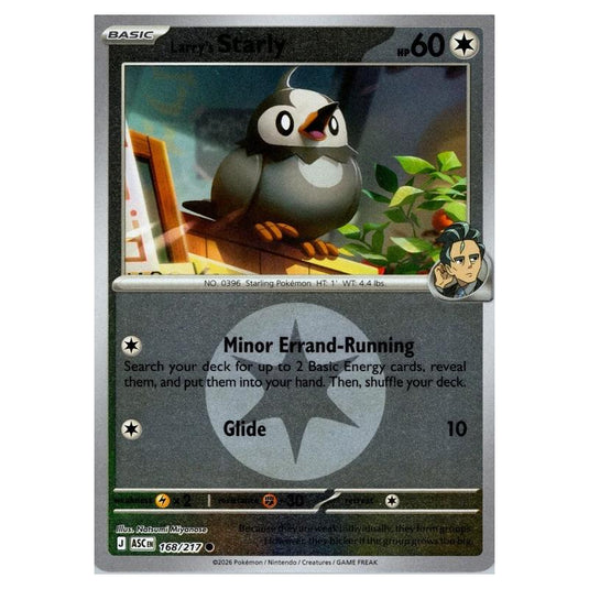 Pokemon - Mega Evolution - Ascended Heroes - Energy Reverse Holo - Larry's Starly - 168/217