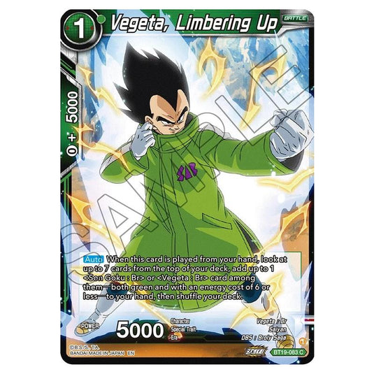 Dragon Ball Super - Fighter's Ambition - Vegeta, Limbering Up - BT19-083