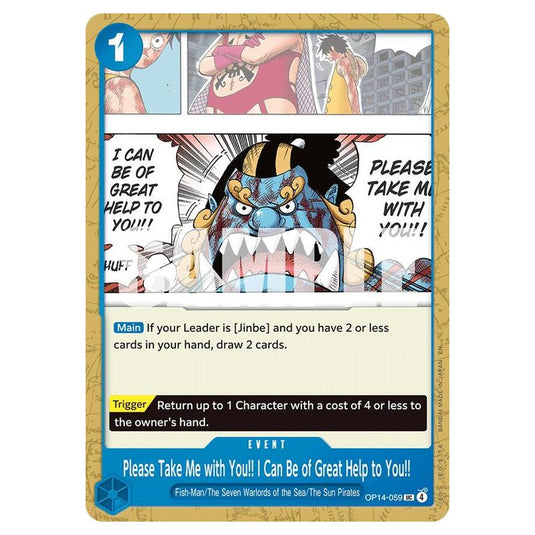 One Piece - OP14 - The Azure Sea's Seven - Please Take Me with You!! I Can Be of Great Help to You!! - OP14-059
