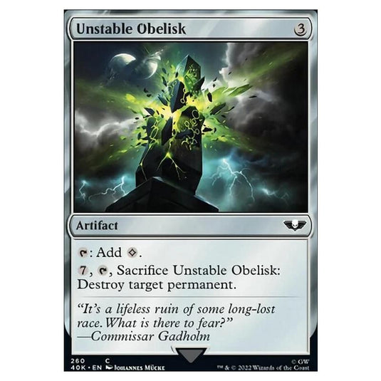 Magic The Gathering - Universes Beyond - Warhammer 40k - Unstable Obelisk - 260/168
