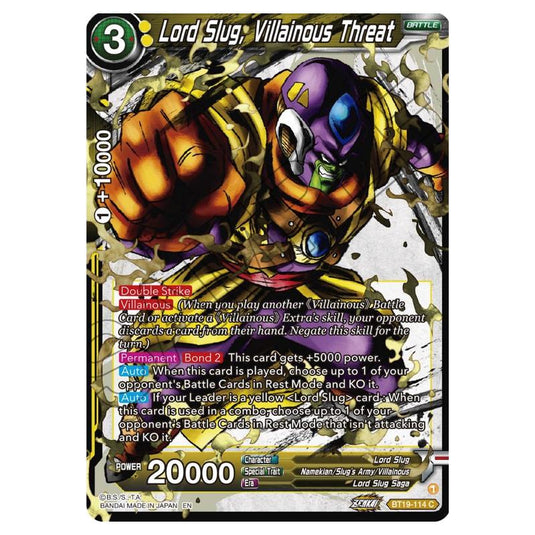 Dragon Ball Super - Fighter's Ambition - Lord Slug, Villainous Threat - BT19-114