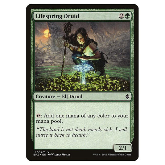 Magic The Gathering - Battle For Zendikar - Lifespring Druid - 177/274 (Foil)