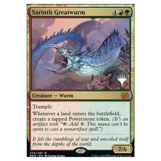 Magic The Gathering - The Brothers' War Promos - Sarinth Greatwurm - 220/287