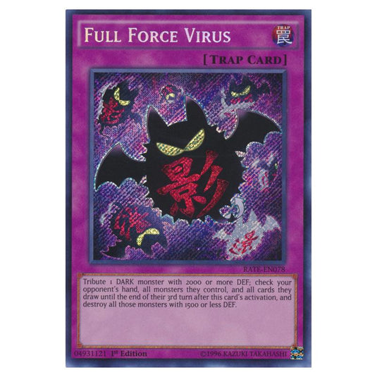 Yu-Gi-Oh! - Raging Tempest - Full Force Virus (Secret Rare) RATE-EN078 Yu-Gi-Oh! - Raging Tempest - Full Force Virus (Secret Rare) RATE-EN078