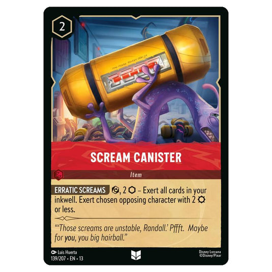 Lorcana - Attack of the Vine - Scream Canister (Uncommon) - 139/207