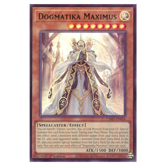 Yu-Gi-Oh! - The Chronicles Deck - The Fallen & The Virtuous - Dogmatika Maximus (Ultra Rare) - CH01-EN016
