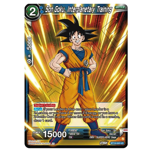 Dragon Ball Super - Fighter's Ambition - Son Goku, Interplanetary Training - BT19-045