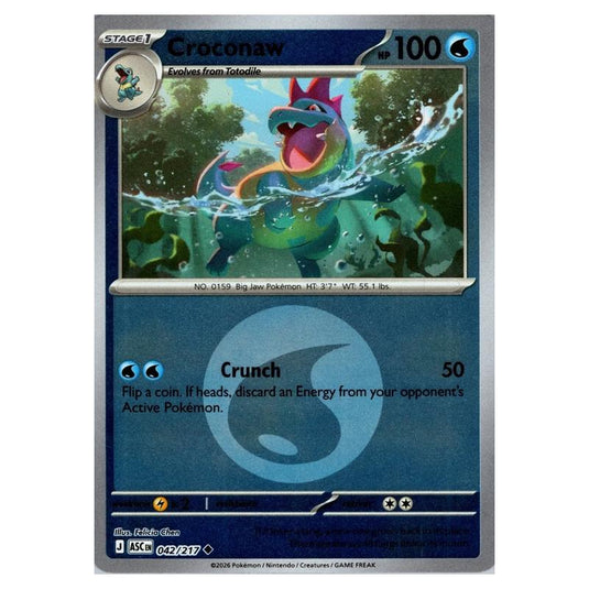 Pokemon - Mega Evolution - Ascended Heroes - Energy Reverse Holo - Croconaw - 042/217