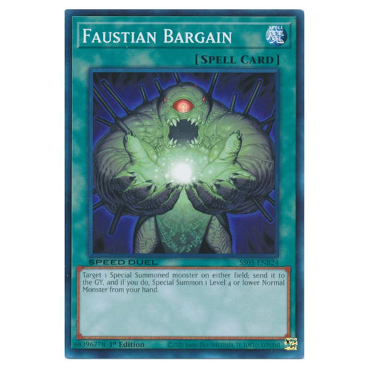 Yu-Gi-Oh! - Speed Duel Starter Decks - Twisted Nightmares - Faustian Bargain (Common) SS05-ENB24