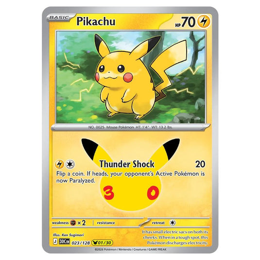 Pokemon - 30th Celebration - Pikachu - 023/128
