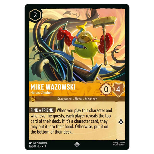 Lorcana - Attack of the Vine - Mike Wazowski - Heroic Climber (Super Rare) - 18/207