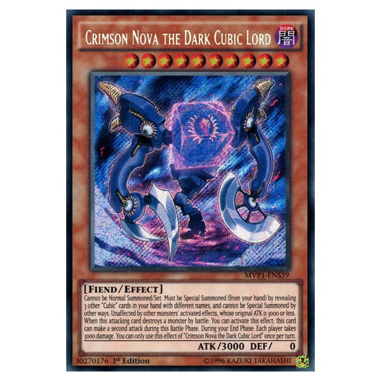 Yu-Gi-Oh! - Yu-Gi-Oh! The Dark Side of Dimensions Movie Pack Secret Edition - Crimson Nova the Dark Cubic Lord (Secret Rare) MVP1-ENS39