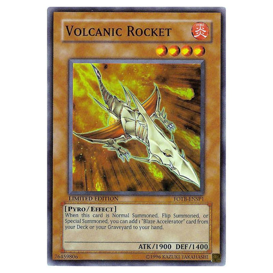 Yu-Gi-Oh! - Force of the Breaker Sneak Peek Participation Card - Volcanic Rocket (Super Rare) FOTB-ENSP1