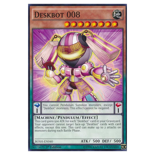 Yu-Gi-Oh! - Breakers of Shadow - Deskbot 008 (Common) BOSH-EN040