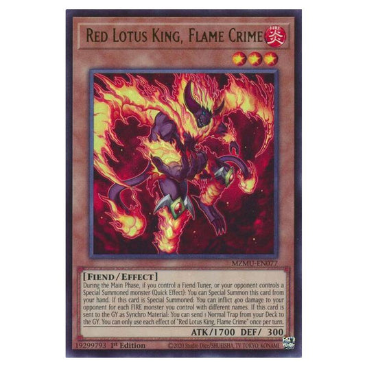 Yu-Gi-Oh! - Maze of Muertos - Red Lotus King, Flame Crime (Ultra Rare) - MZMU-EN077