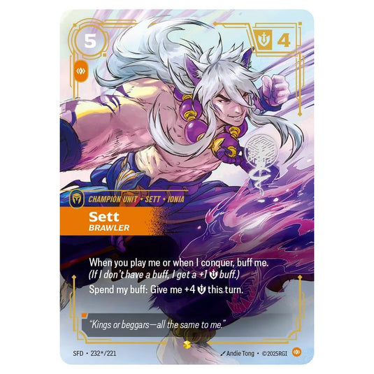 Riftbound: League of Legends TCG - Spiritforged - Sett - Brawler - 232s/221