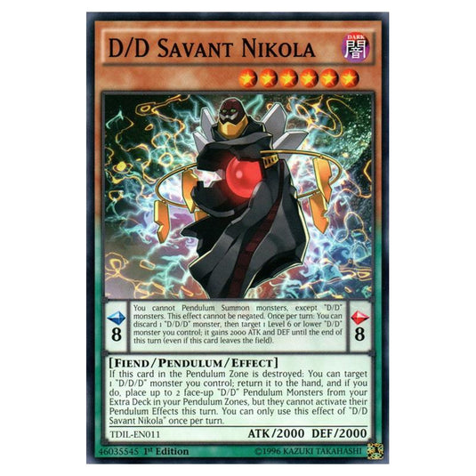 Yu-Gi-Oh! - The Dark Illusion - D/D Savant Nikola (Common) TDIL-EN011
