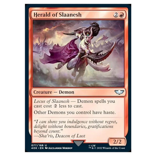 Magic The Gathering - Universes Beyond - Warhammer 40k - Herald of Slaanesh - 077/168