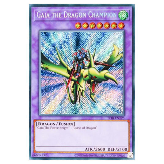 Yu-Gi-Oh! - Legend of Blue Eyes White Dragon (25th Anniversary Edition) - Gaia the Dragon Champion (Secret Rare) - LOB25-EN125