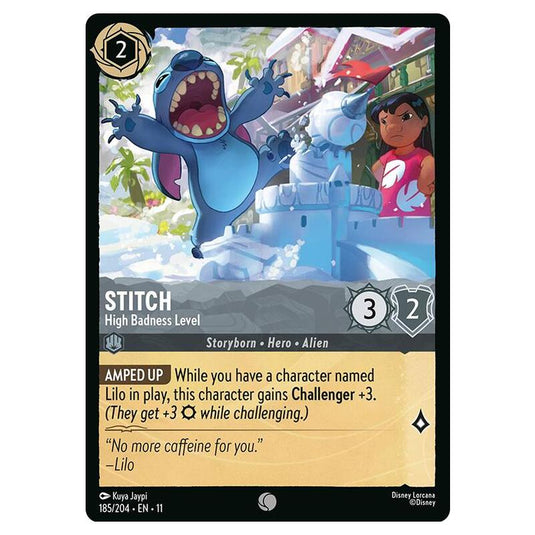 Lorcana - Winterspell - Stitch - High Badness Level (Common) - 185/204