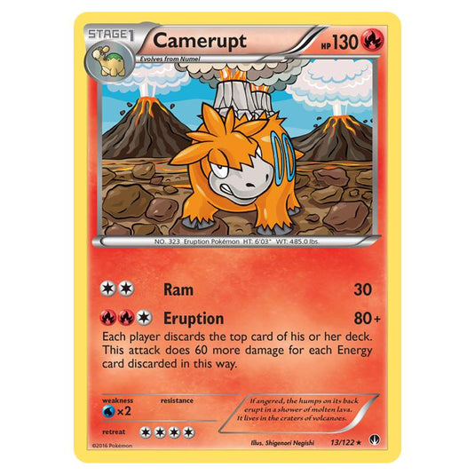 Pokemon - XY - Breakpoint - Camerupt - 13/122 (Reverse Holo)