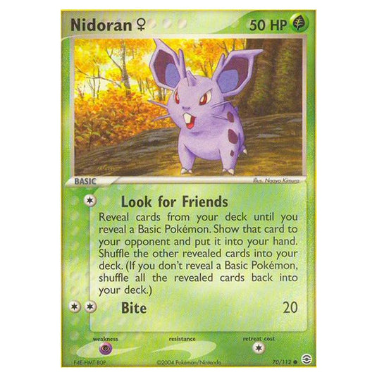 Pokemon - EX Series - FireRed & LeafGreen - Nidoran♀ - 70/112