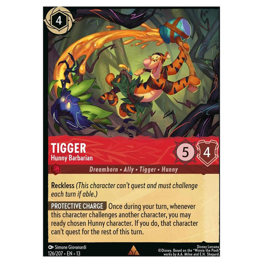 Lorcana - Attack of the Vine! - Tigger - Hunny Barbarian (Rare) - 126/207