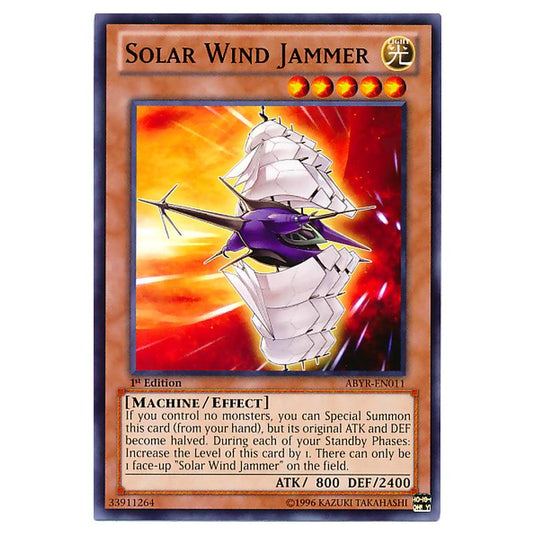 Yu-Gi-Oh! - Abyss Rising - Solar Wind Jammer (Common) ABYR-EN011