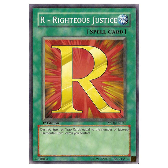 Yu-Gi-Oh! - Starter Deck - Jaden Yuki - R - Righteous Justice (Common) YSDJ-EN031