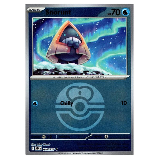 Pokemon - Mega Evolution - Ascended Heroes - Ball & Rocket Reverse Holo - Snorunt - 046/217