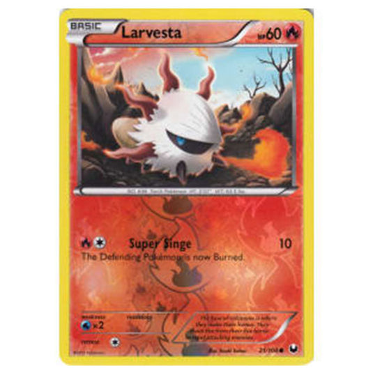 Pokemon - Black & White - Dark Explorers - (Reverse Holo) Larvesta - 21/108