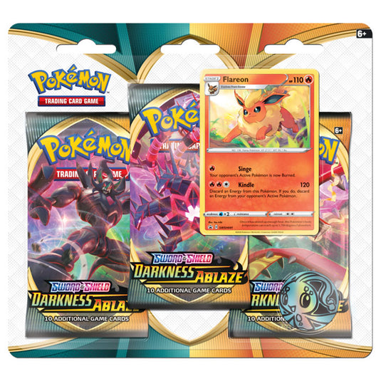 Pokemon - Sword & Shield - Darkness Ablaze - 3-Pack Blister - Flareon