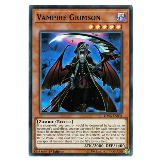 Yu-Gi-Oh! - Dark Saviors - Vampire Grimson (Secret Rare) DASA-004 Yu-Gi-Oh! - Dark Saviors - Vampire Grimson (Secret Rare) DASA-004
