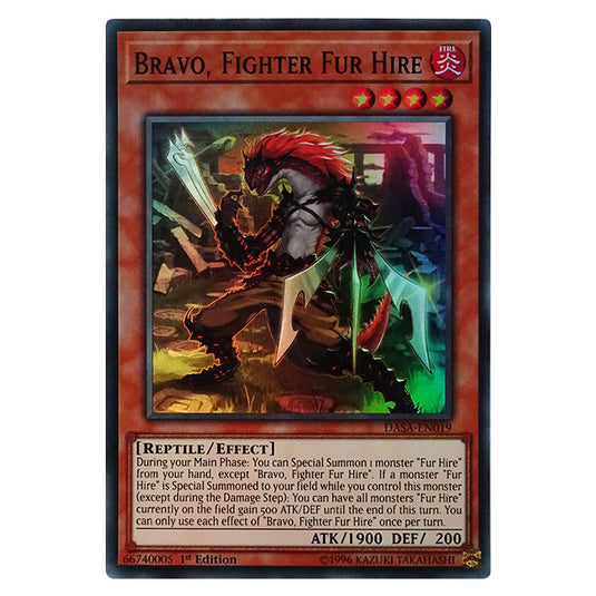 Yu-Gi-Oh! - Dark Saviors - Bravo, Fighter Fur Hire (Secret Rare) DASA-019