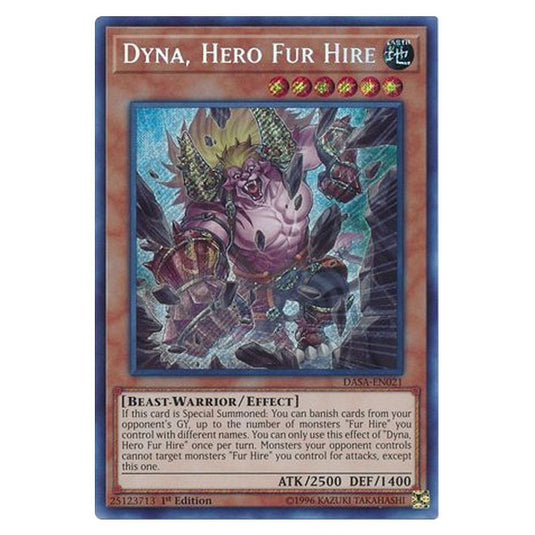 Yu-Gi-Oh! - Dark Saviors - Dyna, Hero Fur Hire (Secret Rare) DASA-021