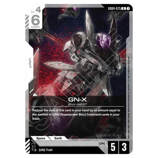 Gundam Card Game - GD-04: Phantom Aria - GN-X (U) - GD04-075