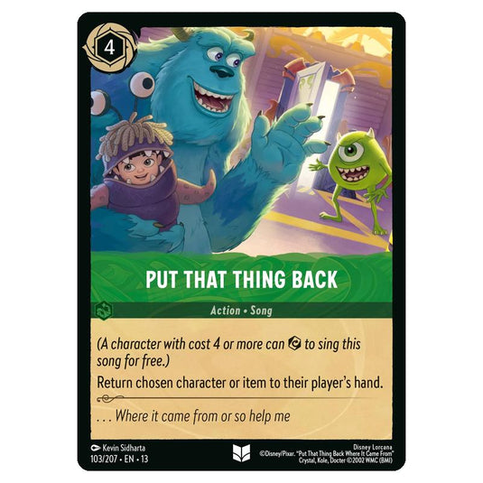 Lorcana - Attack of the Vine - Put That Thing Back (Uncommon) - 103/207