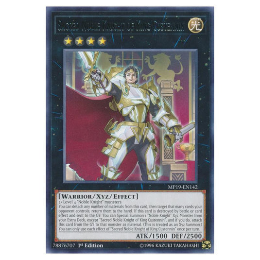 Yu-Gi-Oh! - 2019 Gold Sarcophagus Tin Mega Pack - Sacred Noble Knight of King Custennin (Rare) MP19-EN142